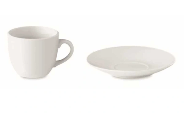Biela espresso šálka s podšálkom 80ml 1