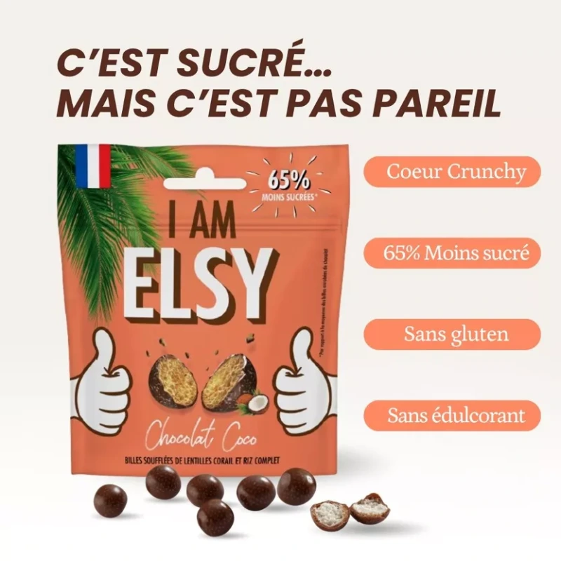 Čokoládové kokosové guličky 50g (65% menej cukru) 1