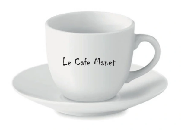 Biela espresso šálka s podšálkom 80ml