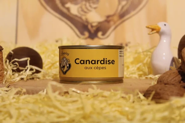 Kačacie konfitované s hubami a 20 % kačacej foie gras - Canardise aux cèpes Foie gras 130g