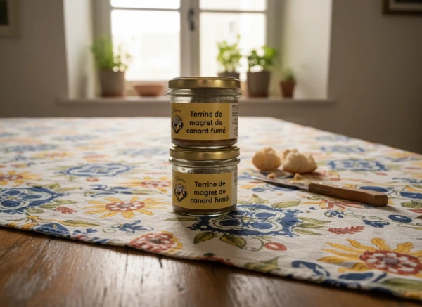 Bravčovo-kačacia terina vo vidieckom štýle s hľuzovkou - La Terrine Campagnard 80g 1