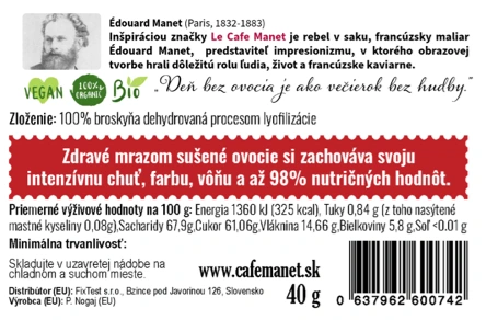 Mrazom sušené ovocie BROSKYŇA - lyofilizované 2