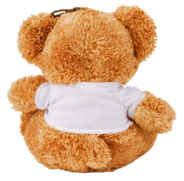 Hnedý plyšový medveď s bielym tričkom a logom Le Cafe Manet 2