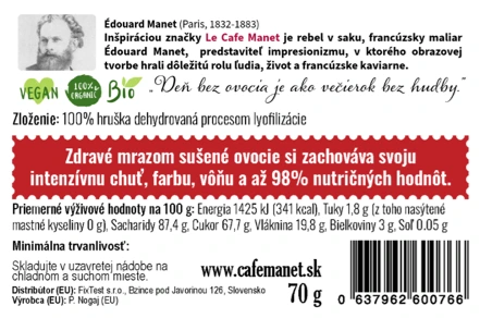 Mrazom sušené ovocie HRUŠKA - lyofilizované 2