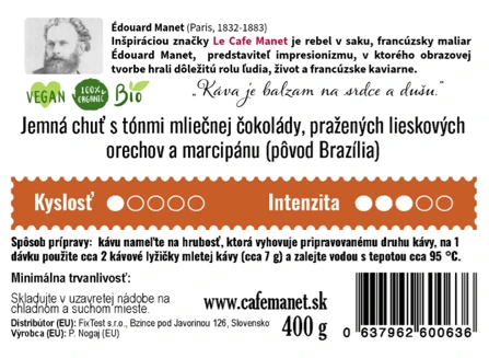 Káva bez kofeínu BRASILIA Santos 2