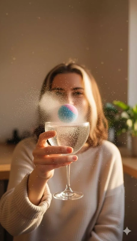 Nealkoholická koktailová bomba s limetkou, mätou a rumom 39g 1