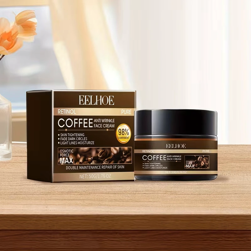 Kávový krém s retinolom na tvár proti vráskam 50g